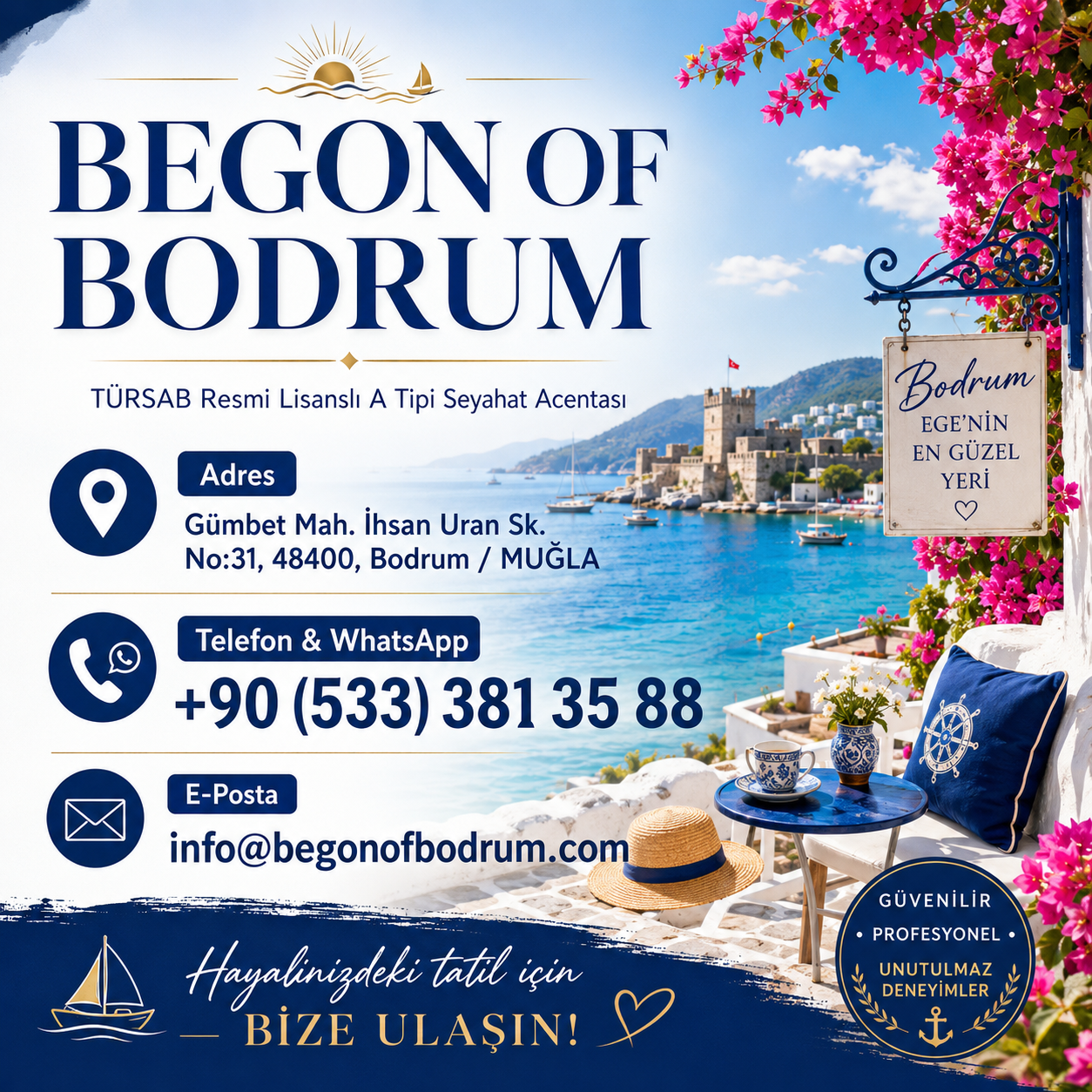 Begon Of Bodrum iletişim bilgileri